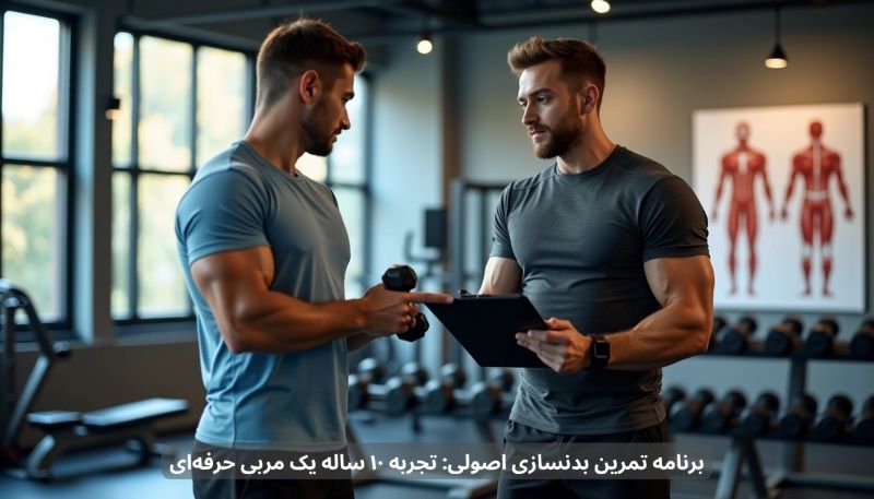 برنامه تمرین بدنسازی اصولی: تجربه ۱۰ ساله یک مربی حرفه‌ای